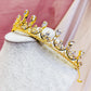 #06432077 H3.7cm Cubic Zirconia Tiara (Availble Golden and Sliver)