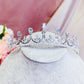 #06432077 H3.7cm Cubic Zirconia Tiara (Availble Golden and Sliver)