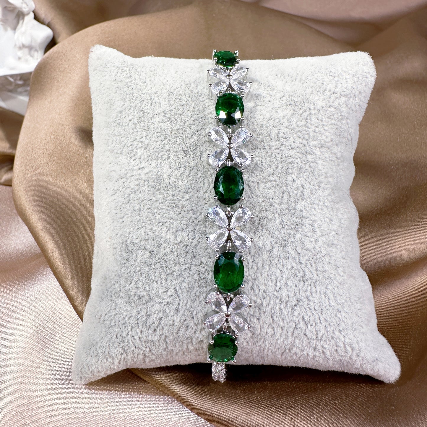 23117011 Cubic Zirconia Bracelets (Available Silver, Blue & Green)