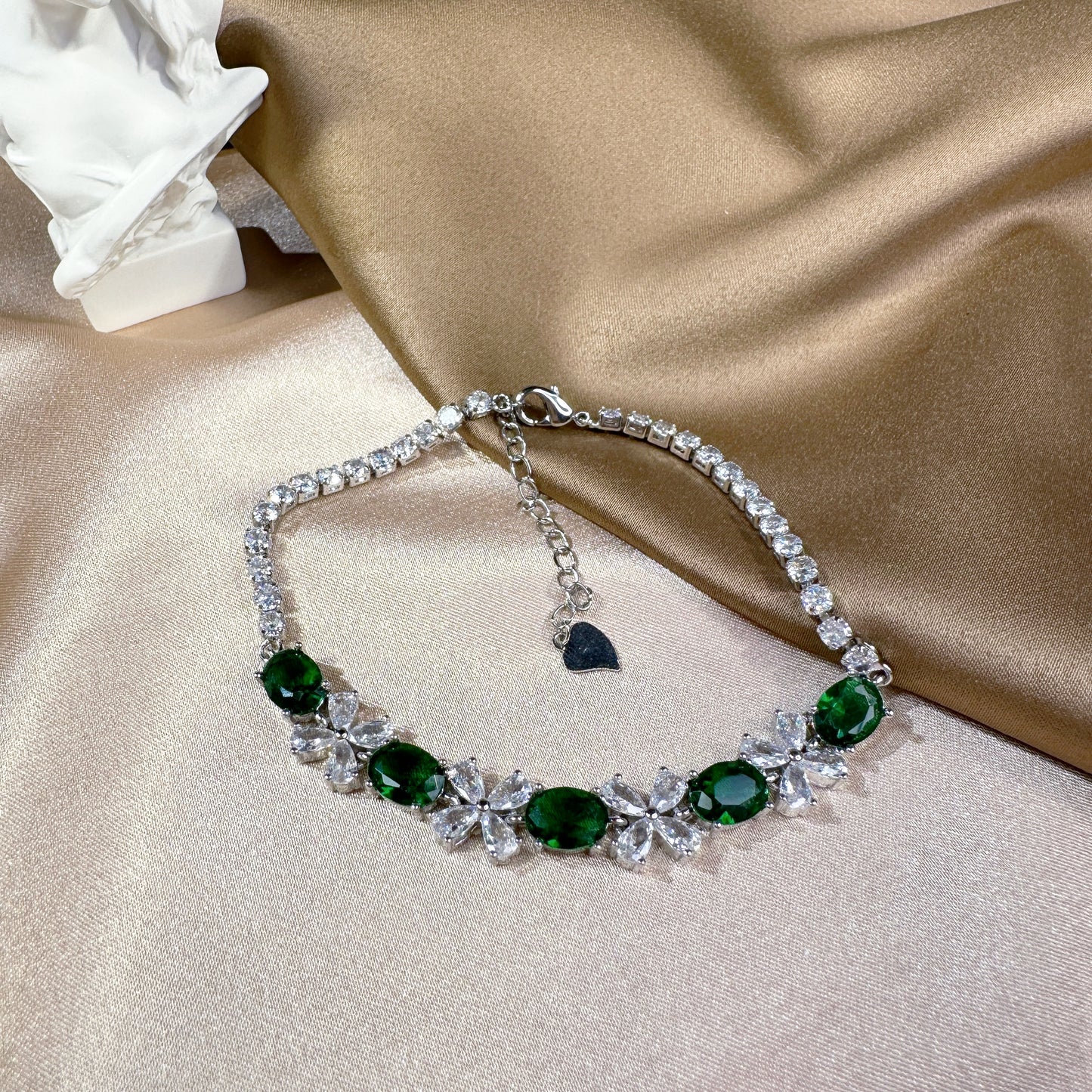 23117011 Cubic Zirconia Bracelets (Available Silver, Blue & Green)