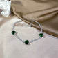 23114003 Bracelets en oxyde de zirconium (disponibles en argent, bleu et vert)