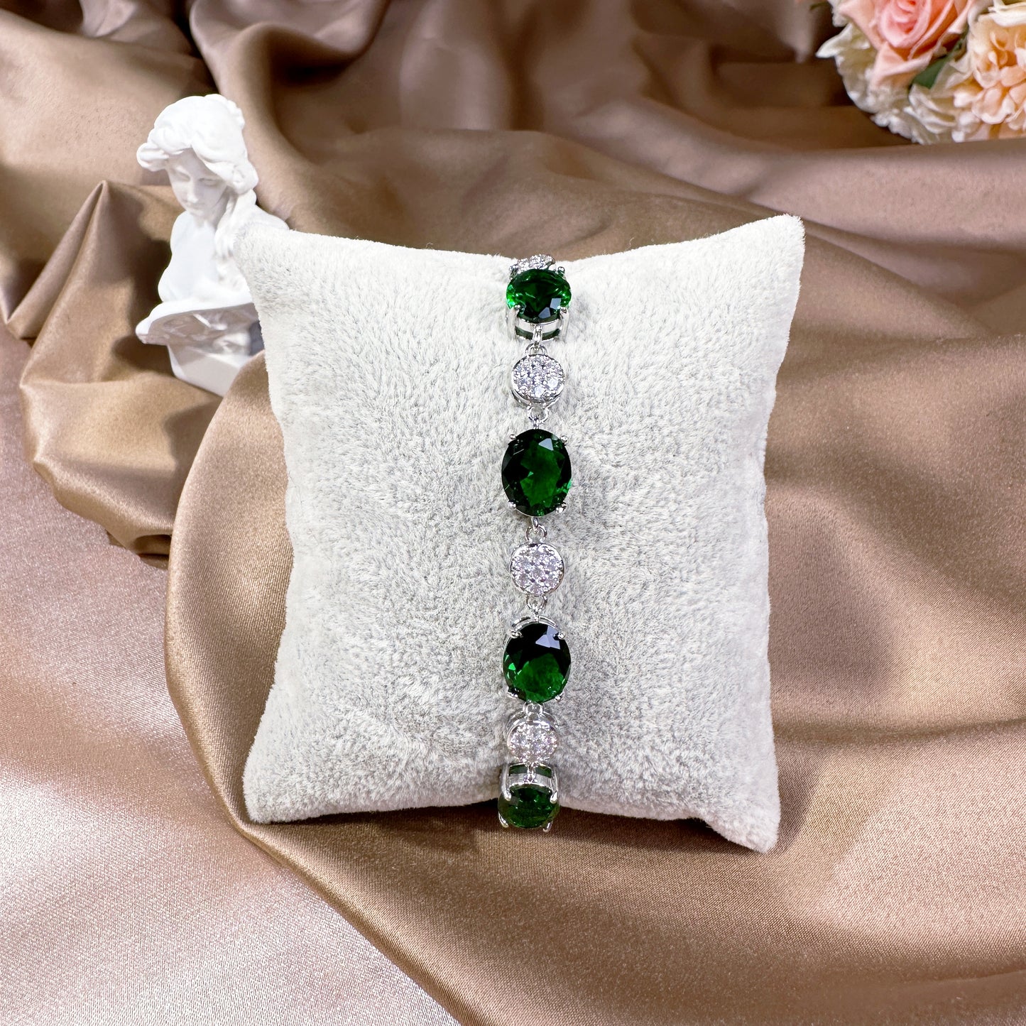 23114004 Cubic Zirconia Bracelets (Available Silver, Blue, & Green)