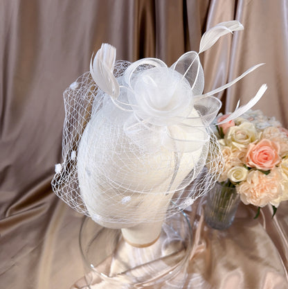 039480011 Serre-têtes et chapeaux de mariée pour femmes Chapeaux de thé pour mariage