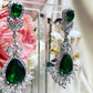 #09532002 Boucles d'Oreilles Luxruy Vert Cubic Zirconia