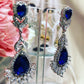 #09532001 Boucles d'Oreilles Luxruy Bleu Cubic Zirconia