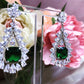 #09532016 Boucles d'oreilles en zircone cubique 4.1*2.1cm
