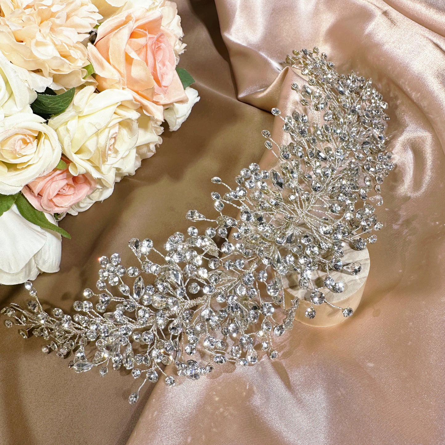 23888934 Make a Statement with Our Stunning Luxury Rhinestone Headpiece for Brides