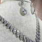 Parure de Bijoux à Pendentif de Luxe | Ensemble Collier et Boucles d’Oreilles en Zirconium Cubique