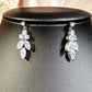 Parure de bijoux florale intemporelle – Collier en zircone cubique et boucles d'oreilles pendantes