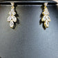 Parure de bijoux florale intemporelle – Collier en zircone cubique et boucles d'oreilles pendantes