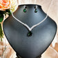 #23872011 Parure de Bijoux de Luxe Scintillante et Délicate en Zircon Cubique pour Mariées (Réapprovisionnement couleur argent après le 15 juin)