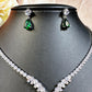 #23872011 Parure de Bijoux de Luxe Scintillante et Délicate en Zircon Cubique pour Mariées (Réapprovisionnement couleur argent après le 15 juin)