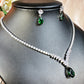 #23872011 Parure de Bijoux de Luxe Scintillante et Délicate en Zircon Cubique pour Mariées (Réapprovisionnement couleur argent après le 15 juin)