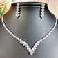 #23872028 Parure de bijoux luxueuse en oxyde de zirconium (Réapprovisionnement après le 15 juin)