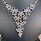 #23902006 Parure élégante et glamour style plastron – Disponible en 3 couleurs magnifiques (argent, vert et bleu)