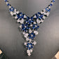 #23902006 Parure élégante et glamour style plastron – Disponible en 3 couleurs magnifiques (argent, vert et bleu)