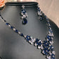 #23902006 Parure élégante et glamour style plastron – Disponible en 3 couleurs magnifiques (argent, vert et bleu)