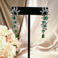 #2218367 Perfection Scintillante : Longues boucles d'oreilles de luxe en oxyde de zirconium pour mariées