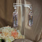 #22103436 Boucles d'oreilles de luxe avec zircones cubiques taille baguette, parfaites pour toute occasion spéciale