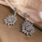 #2218342 Boucles d'Oreilles Goutte en Oxyde de Zirconium Scintillantes pour Occasions Spéciales (Disponibles en Argent et Or Rose)