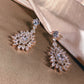 #2218342 Boucles d'Oreilles Goutte en Oxyde de Zirconium Scintillantes pour Occasions Spéciales (Disponibles en Argent et Or Rose)