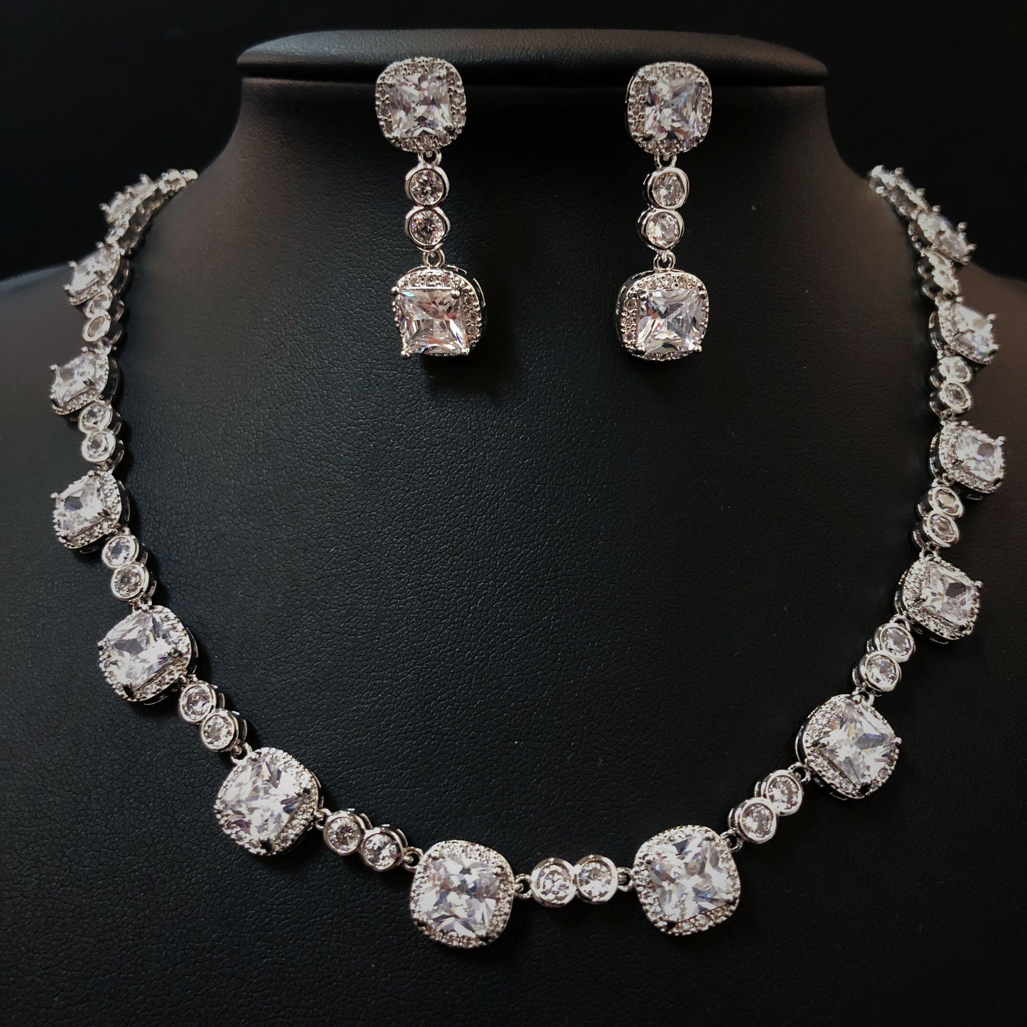 #1839104  Luxurious CZ Jewelry Set, Wedding necklace set