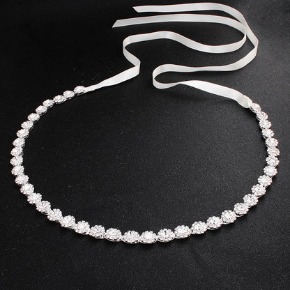 #220433013 Ceintures de mariée en strass (argent et or rose)