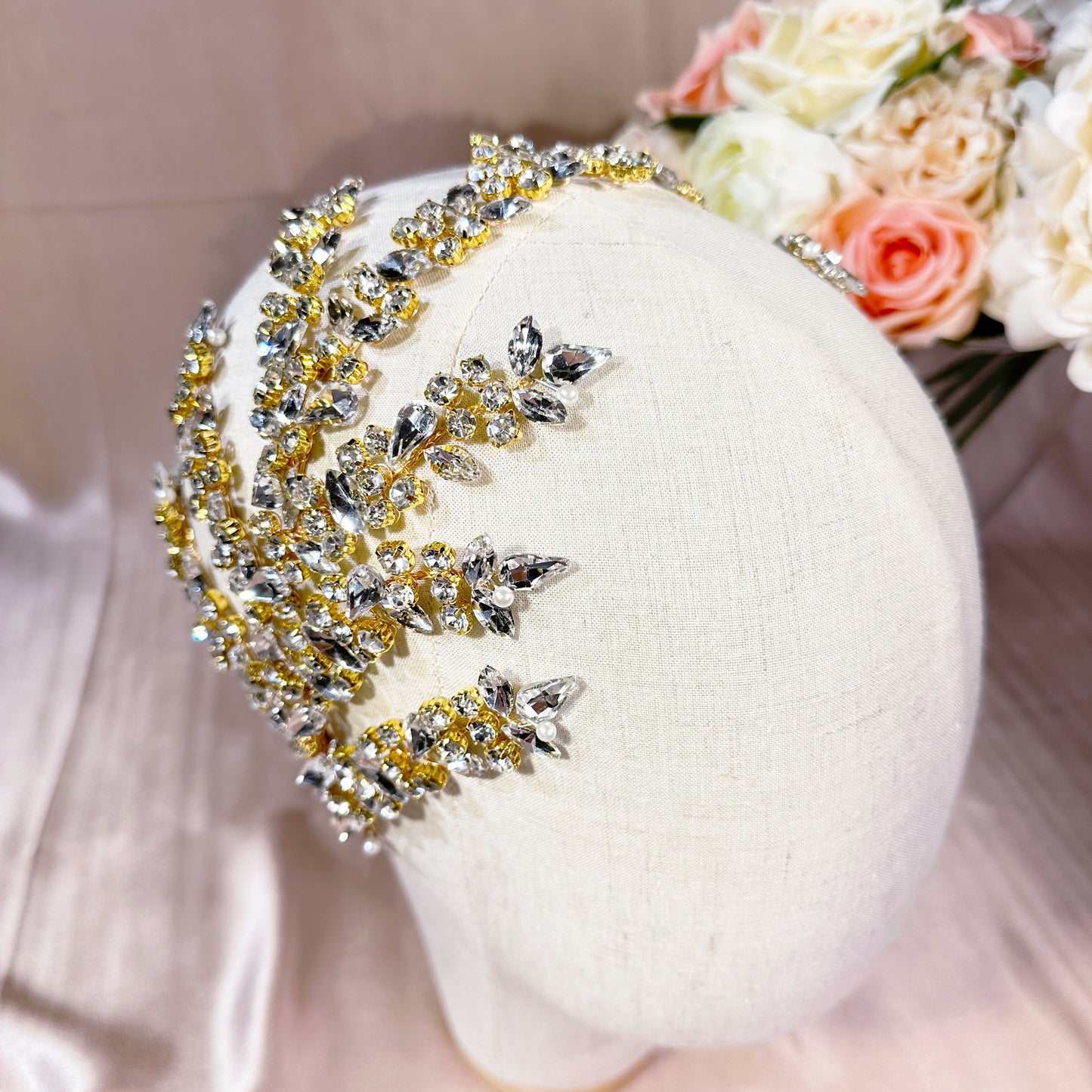 22486425 Luxury High-end  Desgin Hair Jewelry Headpiece (Silver & Gold)