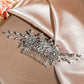 Luxe Floral Rhinestone Hair Comb | Versatile Statement Headpiece for Weddings & Galas