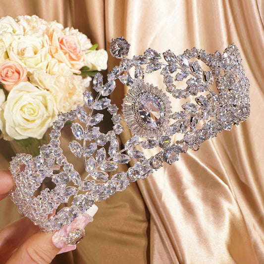 #2399891 Shine Bright with Our Cubic Zirconia Tiara - Handcrafted for a Royal Look