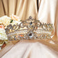 23292873 Pearl-Studded Gold Tiara for a Touch of Glamour