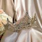 23292866 Elegant Gold Rhinestone Tiara for a Romantic Look | Bridal Hairstyle | Bridal Accessories | For Wedding