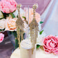 #01538001 Boucles d'Oreilles Strass (Doré, Argent)12.5cm *2cm