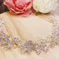 #08410013 Rhinestones Flowers Headband with Imitation Pearls