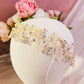 #12410070 Rhinestones, Imitation Pearls,Headband (Silver, Golden) 35cm*5cm