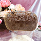 #12819102 Roses cover Rhinestone Clutches (Golden, Silver, Black)