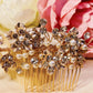 # 06442057 Peigne à cheveux en strass (argent, or et or rose)