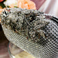 #12819102 Roses cover Rhinestone Clutches (Golden, Silver, Black)