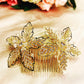 #044222062 Rhinestone Hair Comb Available Color Golden &Rose Gold