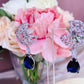 #06538106 Cubic Zirconia Earrings (Green, Blue, Silver)