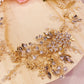#09410012 Rhinestone Crystal Golden Headband